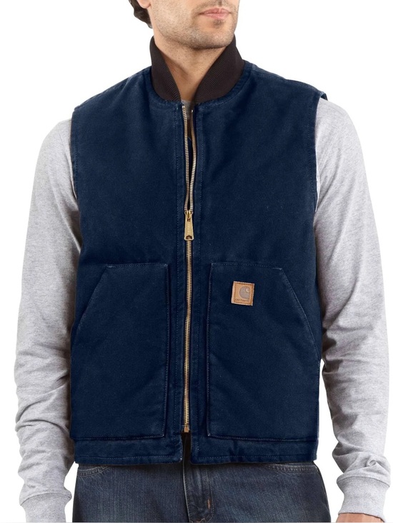Carhartt Other - Vintage Carhartt Quilted Artic Vest “Midnight Blue” V02 MDT Size 2XLT
